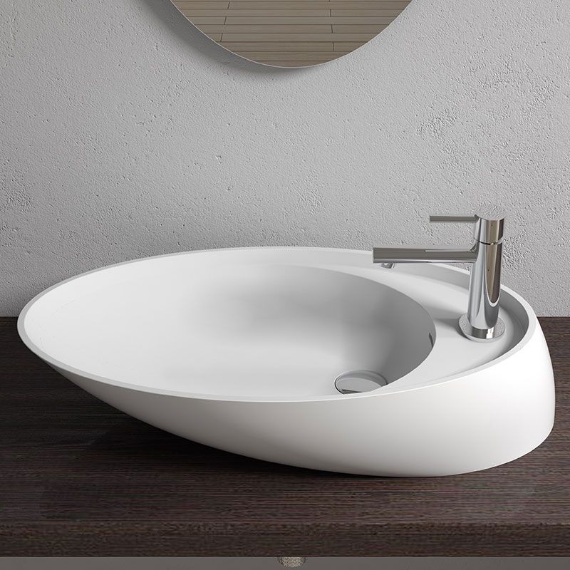 Vasque  design  en solid surface vasque  design  blanc mat 