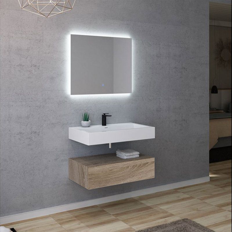 Meuble de salle de bain 80 cm avec miroir, ensemble de meuble de salle de  bain 80cm Avellino