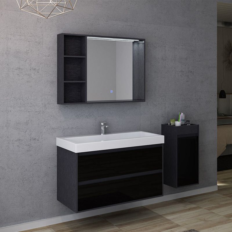 Meuble de salle de bain contemporain 100 cm, meuble de salle de bain  complet Brianza