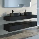 Meuble salle de bain FABRIANO 1600 Noir