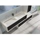 Meuble double vasque Avigliano 1400 Noir et Blanc