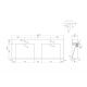 Plan vasque Meuble salle de bain FLORENTINO 1400N