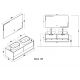 plan Meuble salle de bain SANZA 1400 Blanc