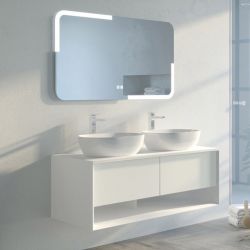 Meuble lumineux de salle de bain SANZA 1200 Blanc